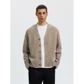 Selected Vestes en maille 'SLHCODY' beige foncé