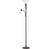 TRIO Lampadaire RUSTICA E27 1x100 W+ E14 1x40 W couleur rouille