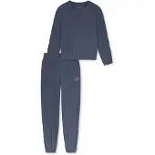 Schiesser Pyjama ' Casual Fashion ' bleu / bleu foncé