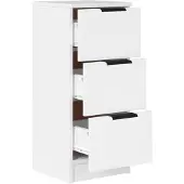 vidaXL Sideboard blanc 30x30x70 cm bois composite