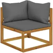 vidaXL Ensemble de salon de jardin en bois massif d'acacia Meubles de jardin