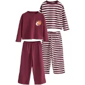 Next Pyjama orange foncé / bourgogne / blanc