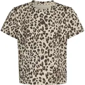 Adidas T-Shirt fonctionnel 'SEASONAL ANIMAL PRINT SPORT' beige / chocolat / noisette