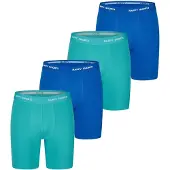 Happy Shorts Boxers turquoise / bleu cobalt / blanc