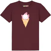 Watabout.kids T-Shirt ' Axolotl ice cream ' bordeaux