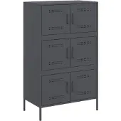 vidaXL Highboard Anthracite 68x39x113 cm Acier