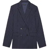 Anna field Blazer bleu foncé / blanc