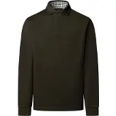 Hackett pour homme. HM5700021 Polo rugby Woven Pocket Trim vert (L), Casuel, Coton, Manche longue
