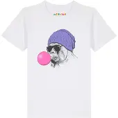 Watabout.kids T-Shirt ' Gorilla Kaugummi ' blanc