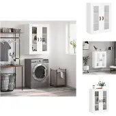 vidaXL Armoire murale blanc 69,5x34x90 cm
