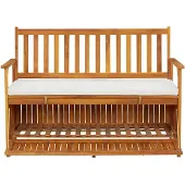 vidaXL Banc de rangement de jardin en bois d'acacia massif 120 x 63 x 84 cm