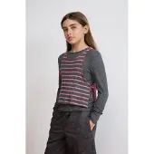 Desigual T-Shirt gris foncé / rose