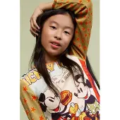 Desigual T-Shirt 'Mickey Mouse' bleu pastel / curry / orange / rouge