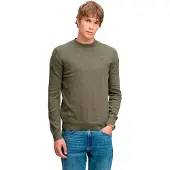 Superdry Homme Pull Essentiel Léger en Laine Mélangée Green Taille: M