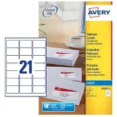 Avery Étiquettes postales J8160-25 , 63,5 x 38,1 mm, conviennent pour les timbres Internet de la Deutsche Post