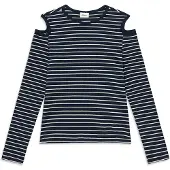 s.Oliver T-Shirt bleu marine / blanc