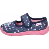 Lico Pantoufle 'Cookie' marine / bleu clair / rose / blanc