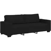 vidaXL Ensemble de canapés 2 pièces avec coussins Tissu noir