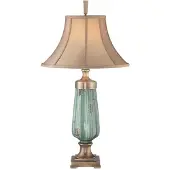 Elstead Lighting Lampe de table, céramique, laiton ancien, H 86,4 cm