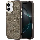 GUESS Coque MagSafe Classic avec logo 4G pour Apple iPhone 17 - Marron