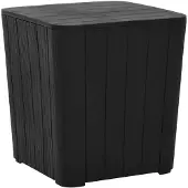 vidaXL Table de jardin avec plateau amovible noir polypropylène