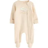 Next Pyjama beige / beige clair / gris / blanc