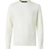 GUESS pour homme. M6BR16Z1364 Pull col rond avec logo beige (S), Casuel, Viscose