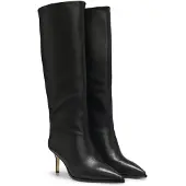 BOSS pour femme. 50573044 Bottes Miah en noir (37), Cuir, 5 à 8 cm, Fermeture éclair, Casuel, Classique