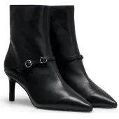 HUGO Bottines en cuir avec boucle logo