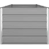vidaXL Jardinière Gris Clair 195 X 100 X 45 Cm Acier Galvanisé