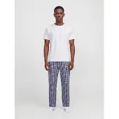 Jack & Jones Pyjama long 'JACFlorence' bleu marine / blanc