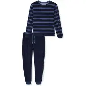 Schiesser Pyjama long bleu roi / bleu foncé