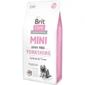 Brit Care Grain Free Mini Yorkshire - Saumon &amp; thon, sans céréales, pour Yorkshire - 2 x 7 kg