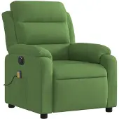 vidaXL Fauteuil de massage électrique vert clair velours