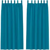 vidaXL Rideaux occultants avec anneaux 2 pcs turquoise 225 x 140 cm