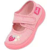 Beck Ballerines 'Little Strawberry' vert pastel / rose / rose / blanc