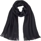 BOSS Écharpe en maille en laine vierge avec logo