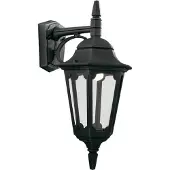 Elstead Lighting Applique d'extérieur Parish noire 1xE27x60W en aluminium, dimensions : 48x23x30 cm, IP44, Elstead
