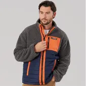 Lagooners Veste Hybride Homme Steel Grey/Burnt Orange