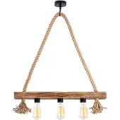 Chic Home Collection Lustro Lustre en bois 60x9cm avec IP20