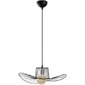 Opviq - Lustre en fer - 49 cm de diamètre - 110 cm de hauteur - IP20 - noir