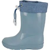 Beck Bottes en caoutchouc bleu denim / bleu clair