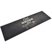 vidaXL Tapis de cuisine lavable impression cuisine noir 60x180 cm