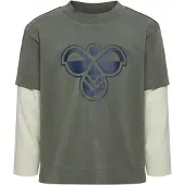 Hummel T-Shirt gris / blanc cassé