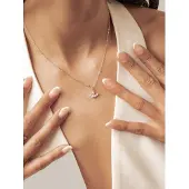 Hey Happiness Chaîne 'Marquise Flower' argent
