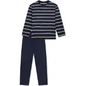 Schiesser Pyjama 'Nightwear' bleu nuit / blanc