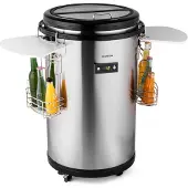 Klarstein Mini Frigo de Chambre et Bureau pour Boisson, Petit Frigo Silencieux, Refrigerateur Mini Bar 50L, Petit Réfrigérateur Camping, Étagères Réglables pour le Vin, Cannette, Beer Fridge, Gris