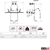 Menabo Porte-vélos pour cinquième porte STAND-UP 3