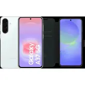 Samsung Galaxy A37 256 Go Blanc 5G + BlueBuilt Book Case Noir