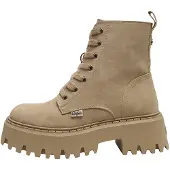 Buffalo - Bottines à lacets pour femmes, modèle Aspen, couleur beige